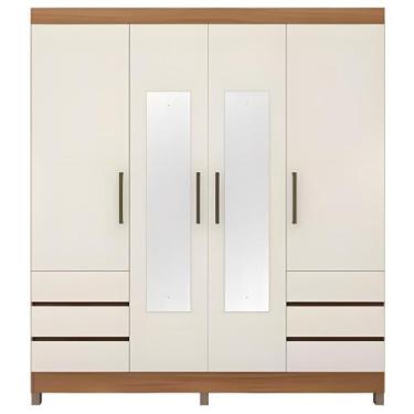 Imagem de Guarda-Roupa Casal Demóbile Mônaco 4 Portas 6 Gavetas - DEMOBILE, AMÊN