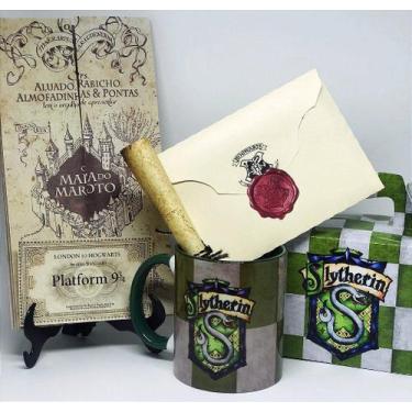 Imagem de Kit Sonserina Completo - Inclui Caneca, Mapa do Maroto e Mais 6 Itens 