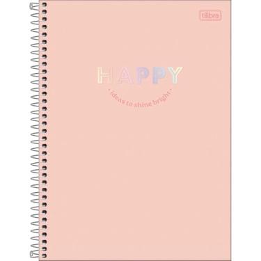 Imagem de Tilibra - Caderno Espiral Capa Dura Universitário Connect 1 Matéria Happy 80 Folhas - Laranja 2025