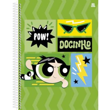 Imagem de Caderno Universitário Animativa, 10 matérias, 160 folhas, Capa Dura, Meninas Superpoderosas, Pacote com 4