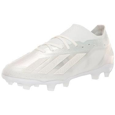 Imagem de adidas Tênis unissex adulto X Crazyfast.2 Firm Ground, Branco/Branco., 12.5 Women/11.5 Men
