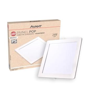 Imagem de Avant Painel LED Plafon 24w 6500k Branco Frio Embutir Quadrado 29cm 110v/220v Bivolt