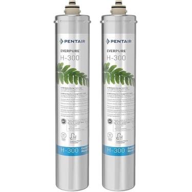 Imagem de Cartucho de substituição de filtro de água Pentair Everpure H-300 para torneira doméstica embaixo da pia, EV927072 (pacote com 2)