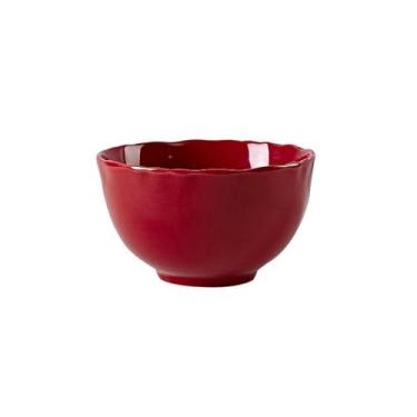Imagem de Conjunto de pratos personalizados domésticos simples lazer restaurante negócios - tigela de arroz vermelha de 11,4 cm