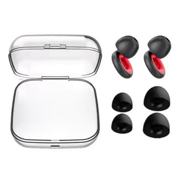 Imagem de Tampões de ouvido para dormir, protetores de ouvido de silicone macio com redução de ruído para dormir, avião, músico, 3 tamanhos