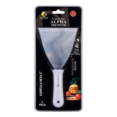 Imagem de Espátula De Cozinha 5'' Reta Em Aço Inox Chapa Hamburgueria - XPERT