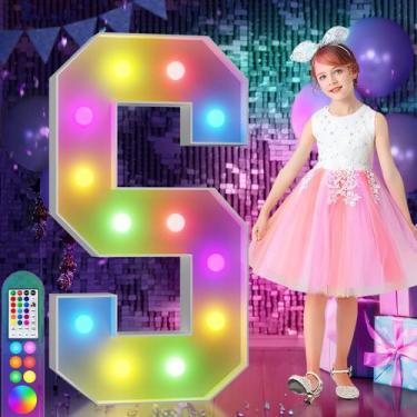 Imagem de Light Up Letters imprsv 4 pés Colorful Marquee S com controle remoto