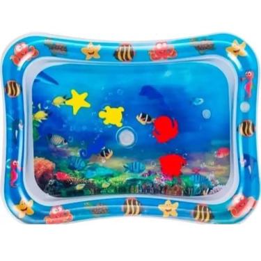 Imagem de Tapete Inflável Infantil Aquático – Brinquedo Sensorial para Bebê +2 Meses – Estimula Coordenação Motora e Desenvolvimento – Tema Fundo do Mar
