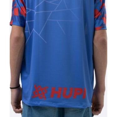 Imagem de Camiseta Masculina HUPI Bike Naja Azul/Vermelho-Masculino