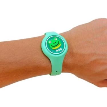 Imagem de Pulseira Infantil Anti Mosquito Repelente | Relógio Divertido de Silicone para Crianças | Proteção Segura contra Mosquitos e Insetos | Estampas Coloridas (Verde)