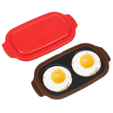 Imagem de KTZCTPCA Fritadeira de ovos de micro-ondas, panela de ovo compacta para micro-ondas, máquina de omelete portátil para micro-ondas, ovos rápidos antiaderentes, hamburgo, omelete para café da manhã