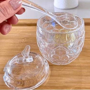 Imagem de ACUCAREIRO DE VIDRO COM COLHER BEE INCOLOR 230ML