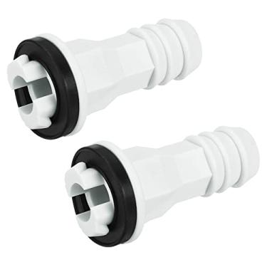 Imagem de Conector de mangueira de drenagem de ar condicionado, tubo de 15 mm, acessórios de peça de reposição para mini janela dividida AC, bege pacote com 2