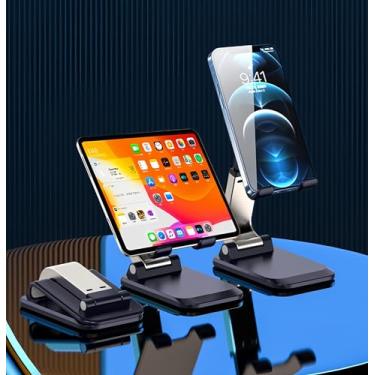 Imagem de Suporte dobrável para celular, totalmente ajustável, dobrável, base compatível com telefone 16 15 14 13 12 11 Pro Xs Max Xr X 8, Nintendo Switch, todos os telefones