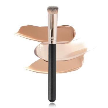 Imagem de Pincéis de maquiagem, pincel de base, corretivo angular para maquiagem líquida, pincel de contorno sob os olhos, perfeito para misturar líquidos, pincel de base para iniciantes e entusiastas de