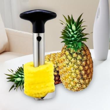 Imagem de Descaroçador de abacaxi de aço inoxidável, ferramenta de corte de abacaxi preto durável para cozinha e casa