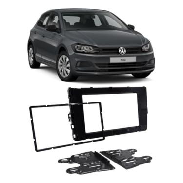 Imagem de Moldura para Painel Central Multimídia VW T-Cross, Nivus, Taos, 9,9 x 17,7 cm, Plástico Resistente, Compatível com Polo 2018+