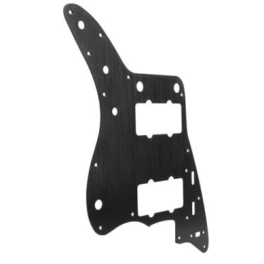 Imagem de RiToEasysports Pickguard de Guitarra Elétrica, Placa de Substituição de Liga de Alumínio Com 13 Furos para Guitarras Jazzmaster Vintage (Preto)