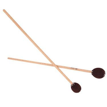 Imagem de XUXHOU Marimbas de Marimba Requintadas Com Faia para Uma Experiência de Jogo Agradável, Adequadas para Músicos e Amadores, 1 par de Acessórios para Instrumentos de Xilofone (Café)