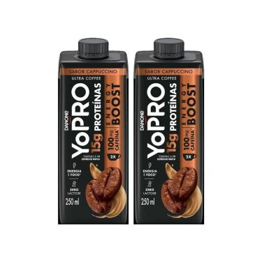 Imagem de Kit 2 YoPRO Energy Boost UHT Cappuccino 15g de Proteínas 250ml