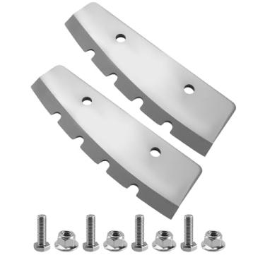 Imagem de Kit de lâminas helicoidais de gelo para Eskimo Quantum e Rocket Replace 28340, lâminas de perfuração de gelo de 20 cm, pacote com 2 parafusos e porcas