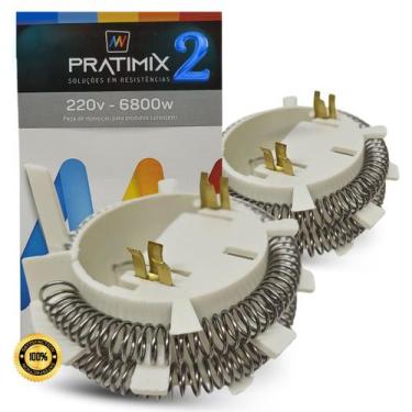 Imagem de Kit 2 Resistencia Pratimix Ducha Hydra Eletrônica Fit 220v 6800w