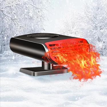 Imagem de Aquecedor de carro portátil, aquecedor de carro de 150 W 12 V e descongelador para descongelamento rápido do para-brisa, 2026 novo aquecedor de isqueiro 2 em 1 para carro, aquecedor de painel pessoal