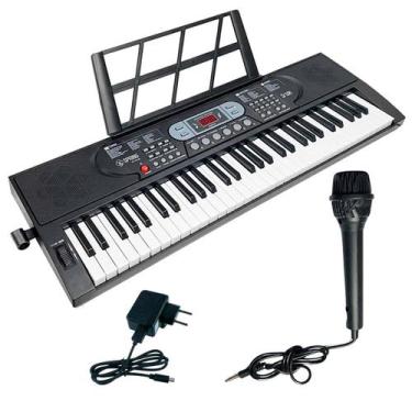 Imagem de Teclado Musical 61 Teclas 255 Ritmos E Timbres Com Display Led Bivolt 