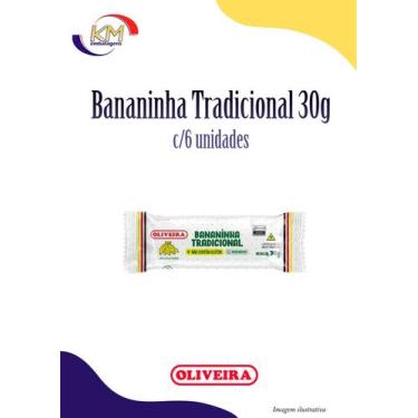 Imagem de Bananinha Tradicional 30g c/6 unidades - Oliveira (9558)