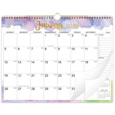 Imagem de Calendário Indeme 2025, parede mensal de 15 x 11,5 cm com fio duplo