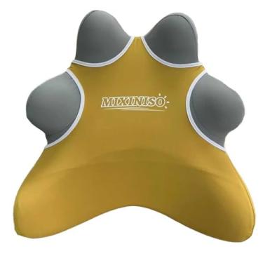Imagem de Mixiniso Almofada de apoio lombar para cadeira, almofada ergonômica para escritório, casa, assentos de carro (amarelo)