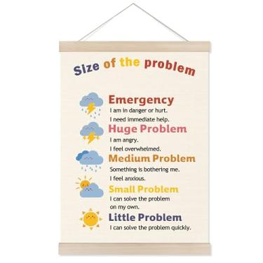 Imagem de Welshower Moldura para pôster Weather Mental Health, tamanho do problema saúde mental impressões de arte de parede decoração para sala de aula terapia de aconselhamento escolar escritório calmante