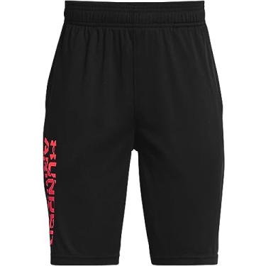 Imagem de Under Armour Kids Boys' Prototype 2.0 Wordmark Shorts, Black/Beta, XS (7 Big Kids)