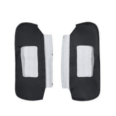 Imagem de Capa de viseira de sol para carro, lado esquerdo e direito, capas de viseira de sol de couro preto serve para Chevy Camaro e Firebird 1993-2002