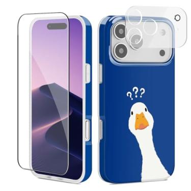 Imagem de GEQCDBN Capa protetora para celular compatível com iPhone 17 Pro Max, moderna, fofa, engraçada, feminina, macia, fina, TPU (poliuretano termoplástico) à prova de choque, estética para mulheres e