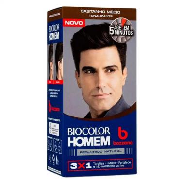 Imagem de Tonalizante Homem Bozzano Castanho Médio Biocolor