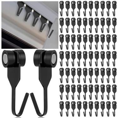 Imagem de AceOrbit 100 ganchos de cortina de gazebo para cortina de metal de Natal ganchos de trilho de plástico roda mosquiteira acessórios de teto para divisória de quarto de parede de hotel, jardim, pérgulas