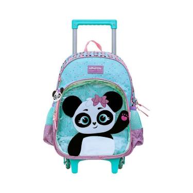 Imagem de Mochila Luxcel Carrinho Kids Panda Bolso Frontal-Feminino