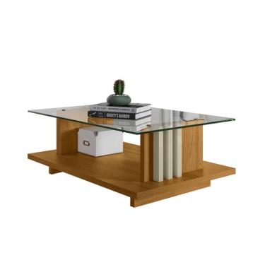 Imagem de Mesa de Centro Retangular Frizz Cumaru e Opala
