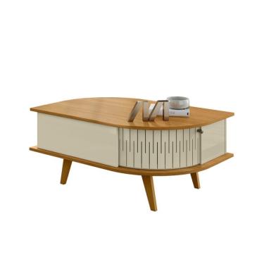 Imagem de Mesa de Centro Retangular Indianapolis 2 Portas Cumaru e Opala