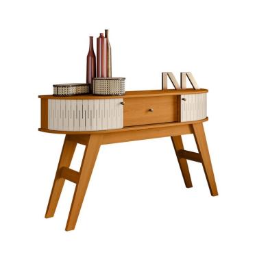 Imagem de Aparador Estoril 1 Porta 2 Gavetas Cinamomo e Off White