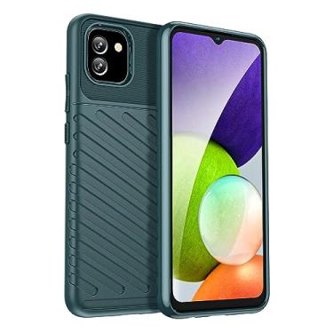 Imagem de IDEWEI Capa para Samsung Galaxy F04. Fibra de carbono refinada, anti-queda, anti-impressões digitais, proteção integral. A capa do telemóvel é compatível com Samsung Galaxy F04