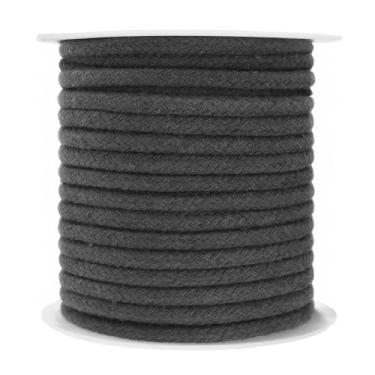 Imagem de Mandala Crafts Cordão de substituição macio cinza escuro para bolsas de moletom - Cordão de tubulação para estofamento de costura - 20 jardas, 6 mm, cordão de algodão, macramê, corda, espartilho