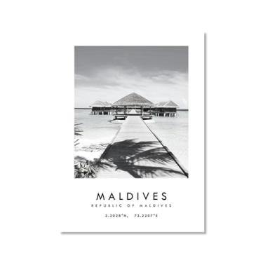 Imagem de Pôster de cidade preto e branco - impressão de viagem Roma Las Vegas Veneza Paris Sydney Amsterdã Amalfi Sanfrancisco Pintura em tela impressões de paisagem da cidade do mundo imagens de parede pôster