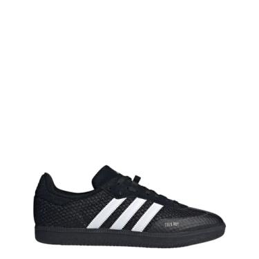 Imagem de adidas Couro Velosamba unissex para adultos, Core Black/Cloud White/Silver Metal, 36