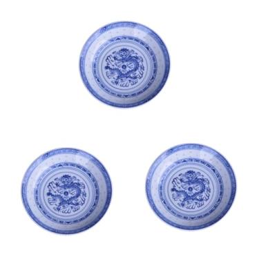 Imagem de YYBOES 1 prato com padrão de dragão pratos decorativos de cerâmica para molho de cerâmica, pratos de almoço, prato de queijo, prato de servir, prato de bolo, bandeja de aperitivo, bandeja de