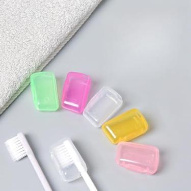Imagem de Pacote com 10 capas de escova de dentes doméstica, protetor de cabeça de escova de dentes para casa de banho, coisas legais