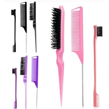 Imagem de KIT PENTE SEPARADOR DE MECHA, ESCOVA BABY HAIR, ESCOVA 3 FIELIRA