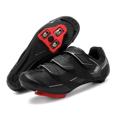 Imagem de Vicogn Tênis de ciclismo masculino feminino compatível com Peloton Bike para interior Delta Cleats Clip Pedal (preto, EUA 8) 42