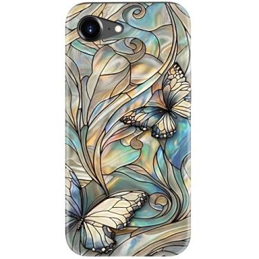 Imagem de Goodon Capa fofa para iPhone 16e - compatível com carregamento sem fio - capa rígida de camada dupla + capa de silicone - capa protetora para celular com designs modernos para mulheres - borboletas